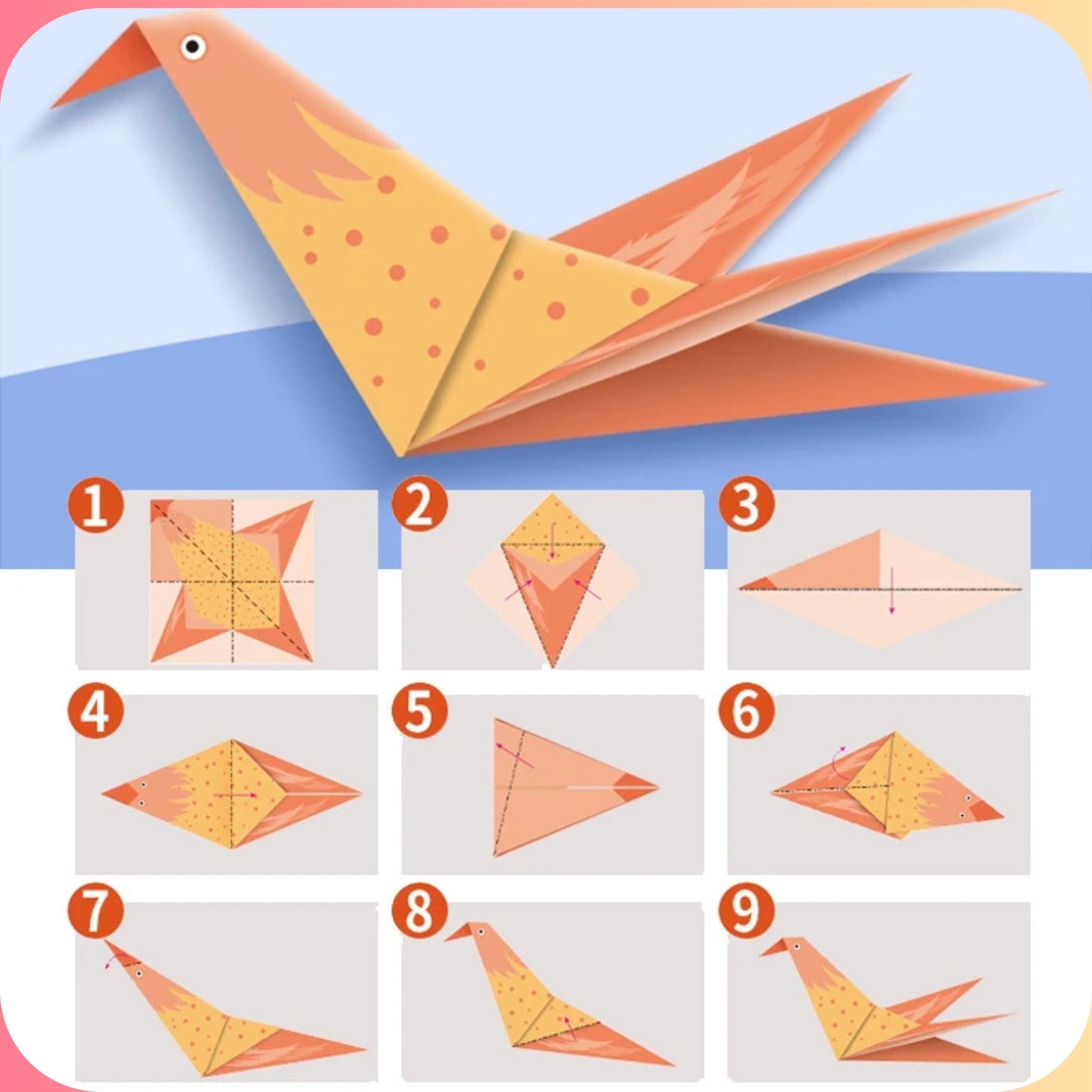 Kids Origami Paper Craft Kit – 30/96 Sheets with Step-by-Step Guiding Book