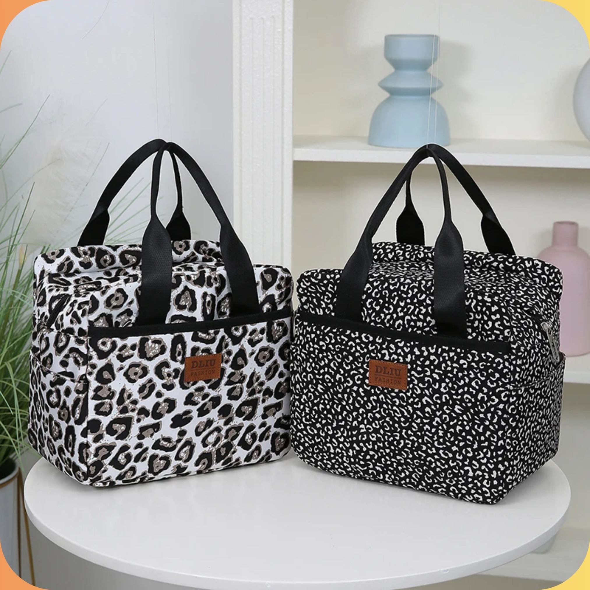 Kids Insulated Leopard Lunch Bag – Large Capacity, Portable & Durable