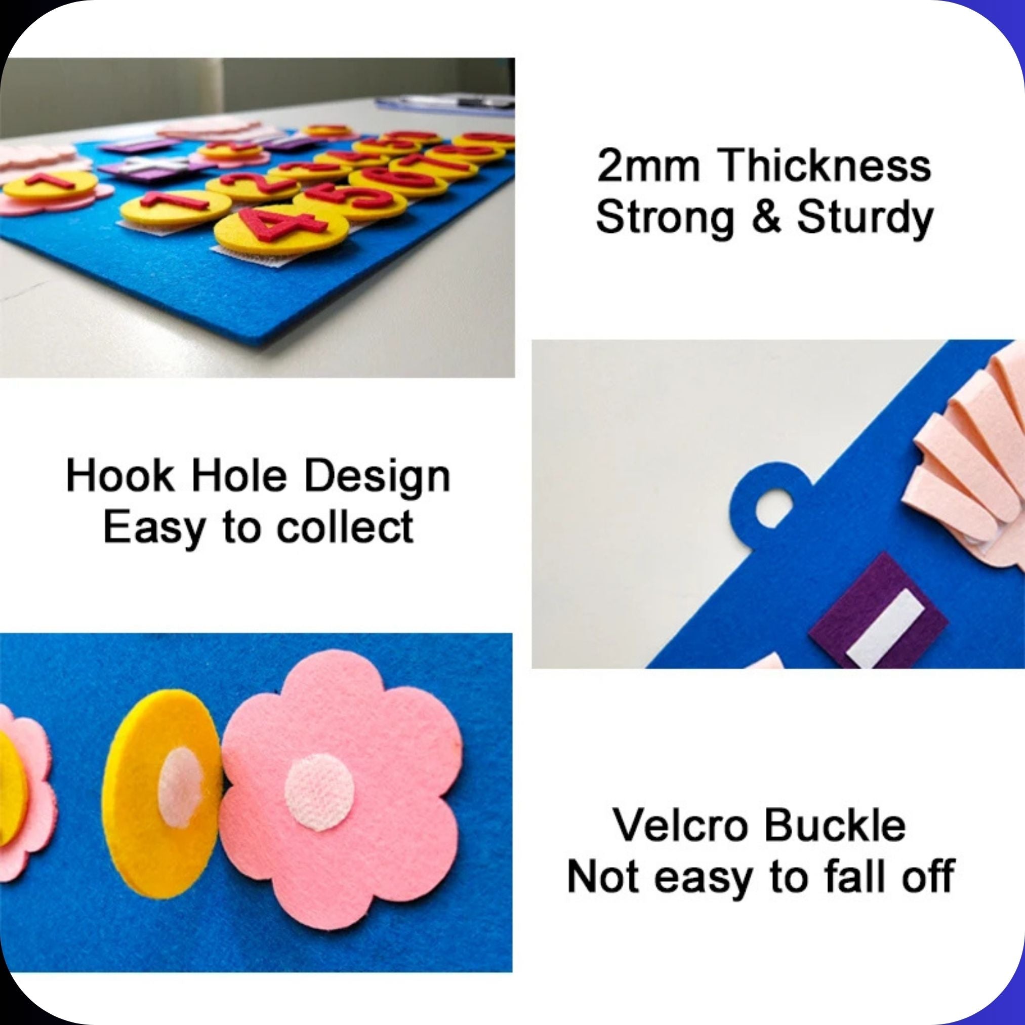 Montessori Felt Math Toy – Counting & Number Learning Board