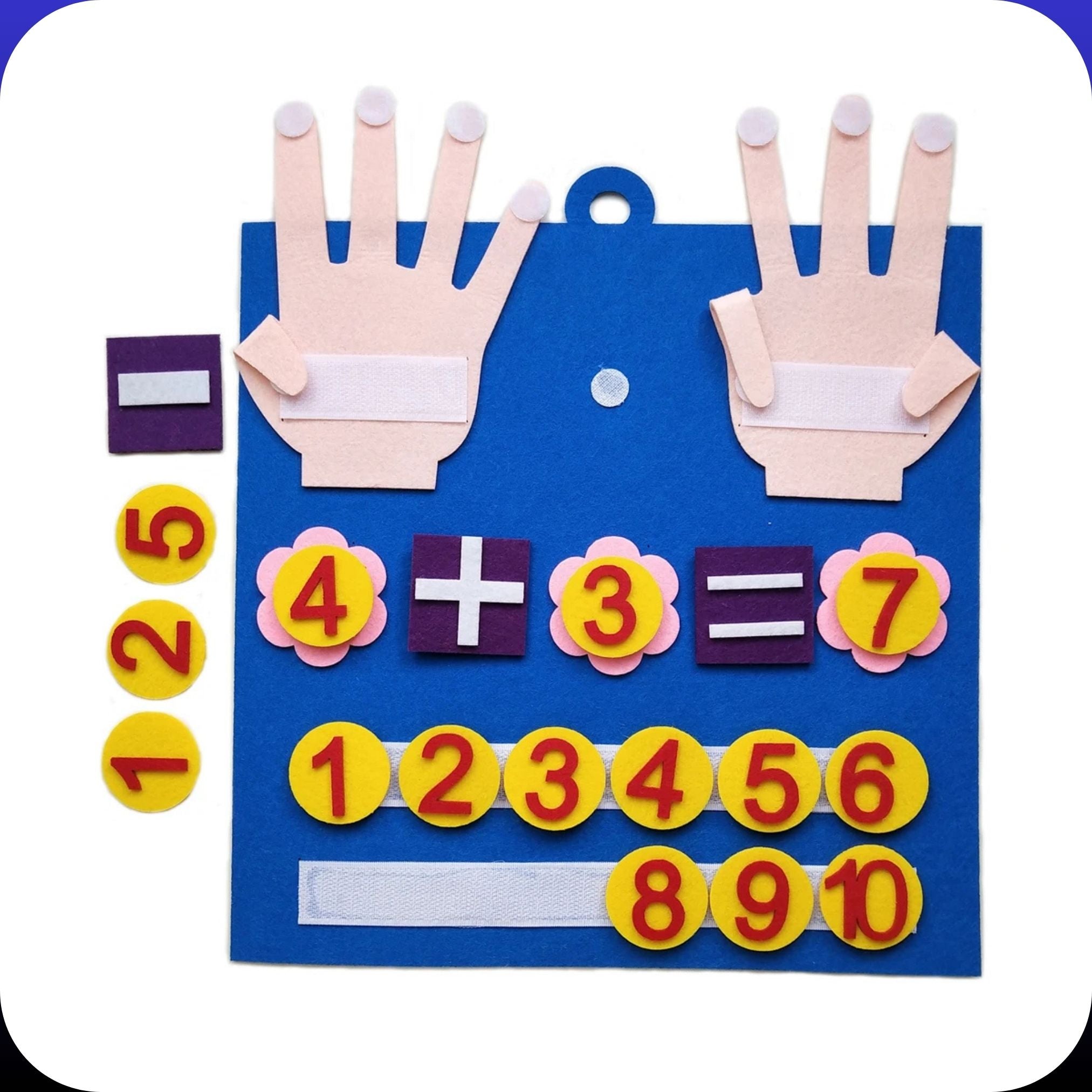 Montessori Felt Math Toy – Counting & Number Learning Board